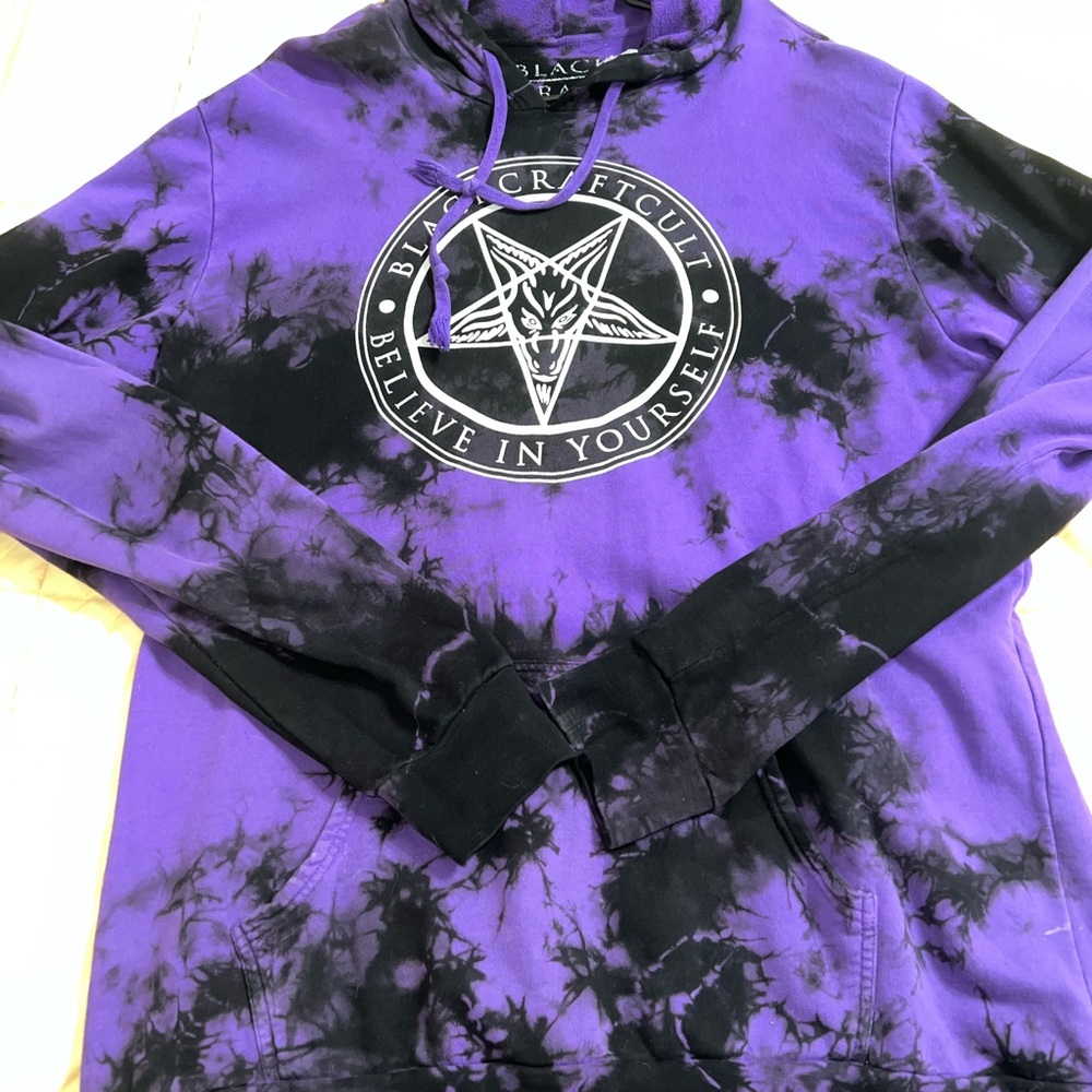 Black Craft Cult Purple Tie Dye Hoodie